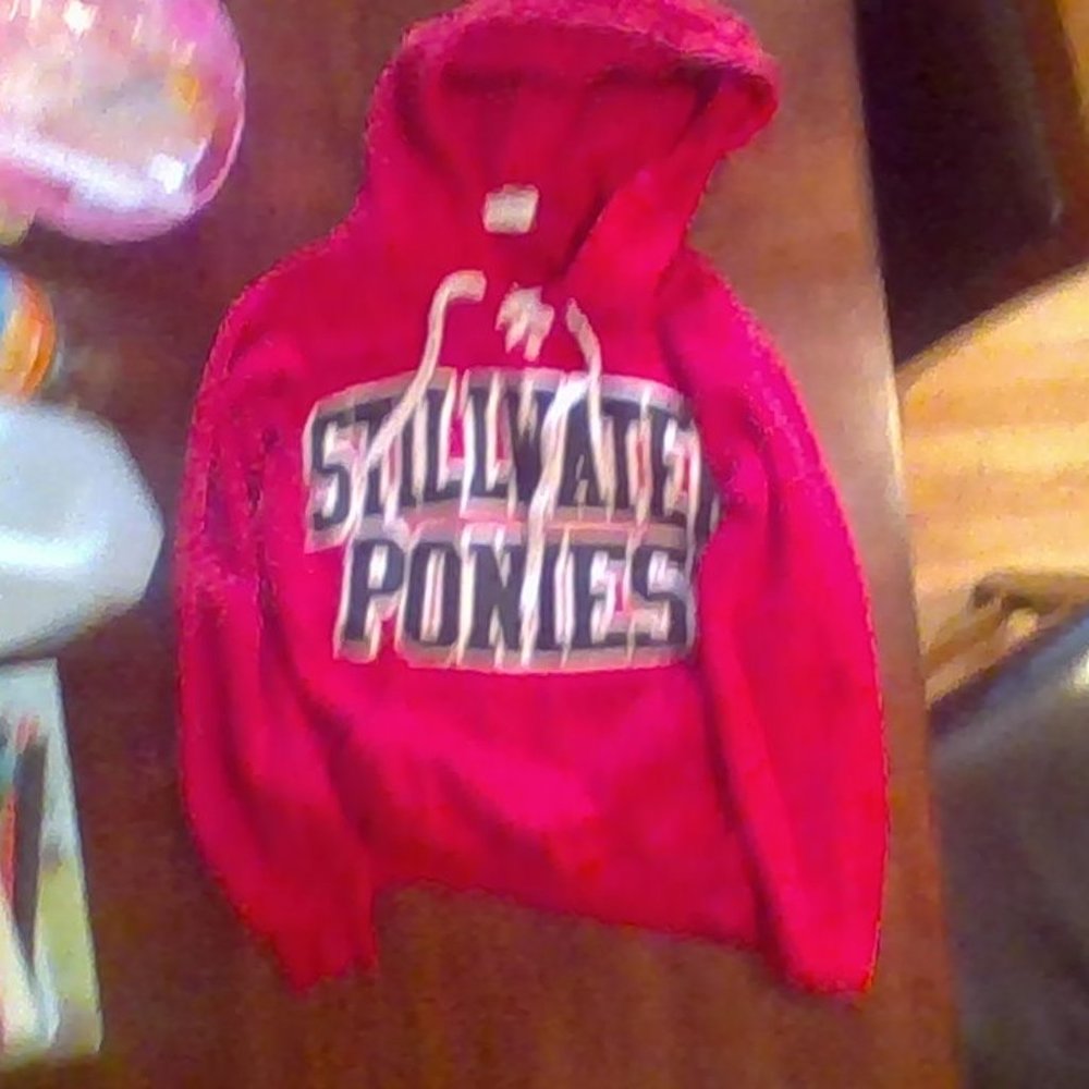 A red colored hoodie